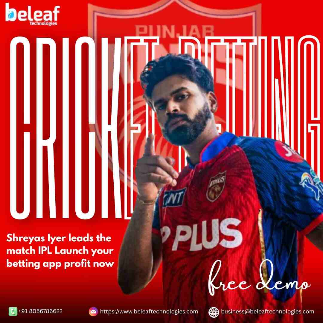 Shreyas Iyer leads the match. Launch your betting app profit now